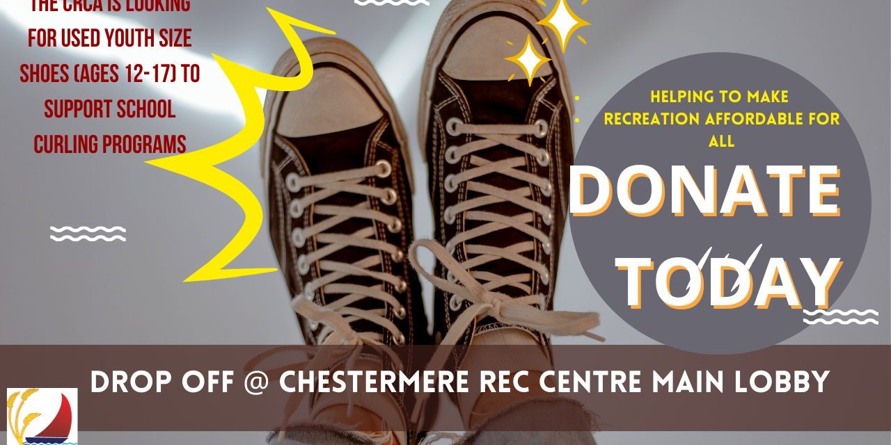Help a kid Donate used shoes CRCA Chestermere Regional Community